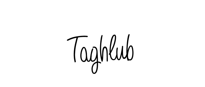 You should practise on your own different ways (Angelique-Rose-font-FFP) to write your name (Taghlub) in signature. don't let someone else do it for you. Taghlub signature style 5 images and pictures png