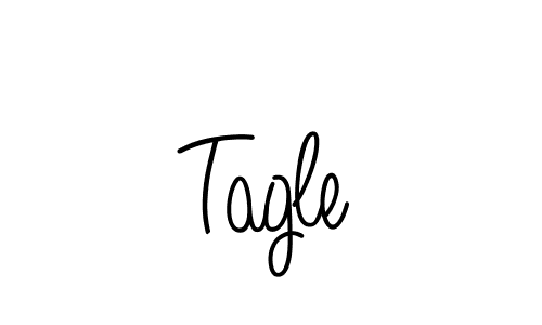 Use a signature maker to create a handwritten signature online. With this signature software, you can design (Angelique-Rose-font-FFP) your own signature for name Tagle. Tagle signature style 5 images and pictures png