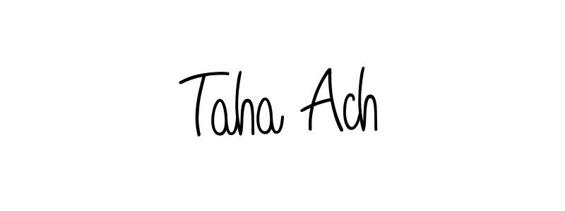 Make a beautiful signature design for name Taha Ach. With this signature (Angelique-Rose-font-FFP) style, you can create a handwritten signature for free. Taha Ach signature style 5 images and pictures png
