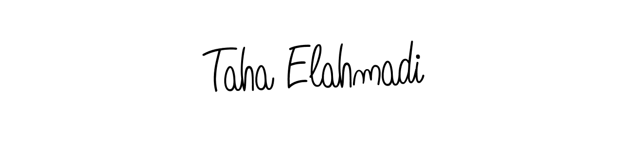 This is the best signature style for the Taha Elahmadi name. Also you like these signature font (Angelique-Rose-font-FFP). Mix name signature. Taha Elahmadi signature style 5 images and pictures png