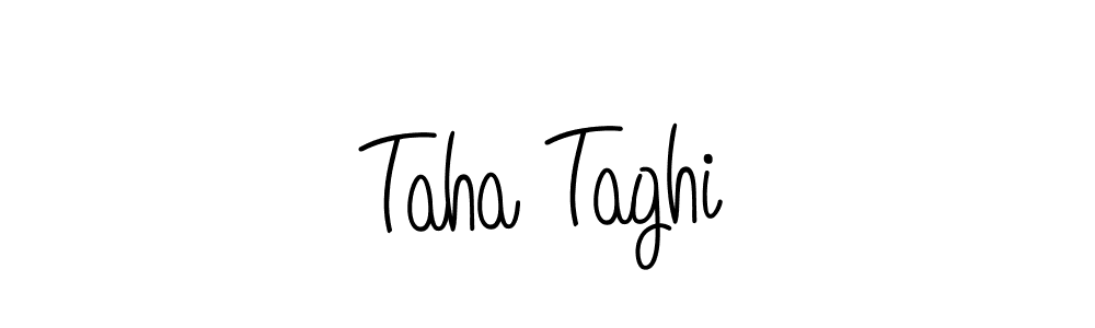 You should practise on your own different ways (Angelique-Rose-font-FFP) to write your name (Taha Taghi) in signature. don't let someone else do it for you. Taha Taghi signature style 5 images and pictures png