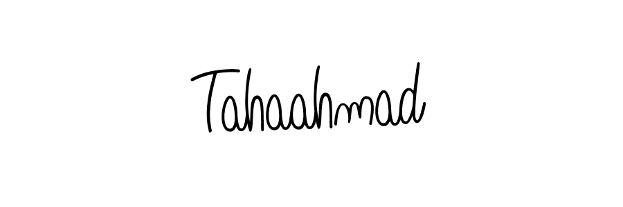 Make a beautiful signature design for name Tahaahmad. With this signature (Angelique-Rose-font-FFP) style, you can create a handwritten signature for free. Tahaahmad signature style 5 images and pictures png