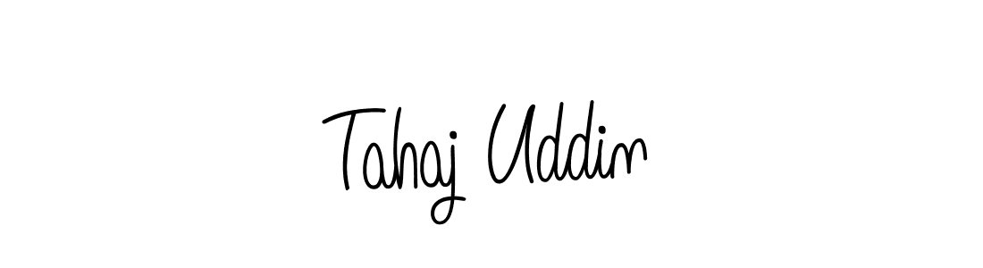 You should practise on your own different ways (Angelique-Rose-font-FFP) to write your name (Tahaj Uddin) in signature. don't let someone else do it for you. Tahaj Uddin signature style 5 images and pictures png