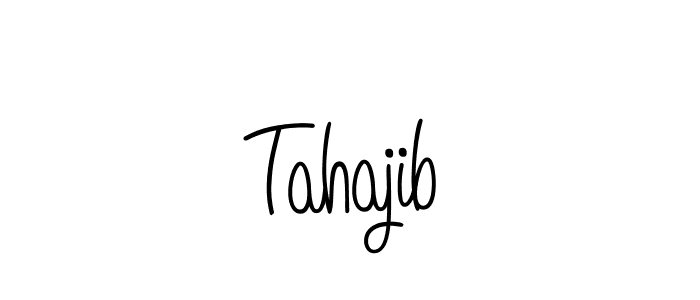 You should practise on your own different ways (Angelique-Rose-font-FFP) to write your name (Tahajib) in signature. don't let someone else do it for you. Tahajib signature style 5 images and pictures png