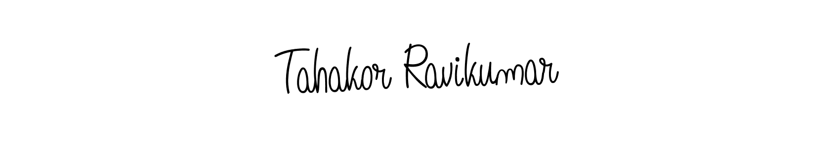 You should practise on your own different ways (Angelique-Rose-font-FFP) to write your name (Tahakor Ravikumar) in signature. don't let someone else do it for you. Tahakor Ravikumar signature style 5 images and pictures png