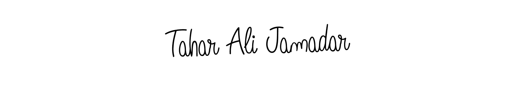 if you are searching for the best signature style for your name Tahar Ali Jamadar. so please give up your signature search. here we have designed multiple signature styles  using Angelique-Rose-font-FFP. Tahar Ali Jamadar signature style 5 images and pictures png