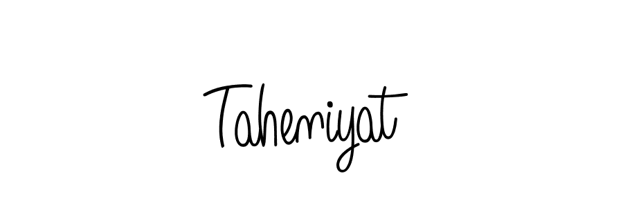 You can use this online signature creator to create a handwritten signature for the name Taheniyat. This is the best online autograph maker. Taheniyat signature style 5 images and pictures png