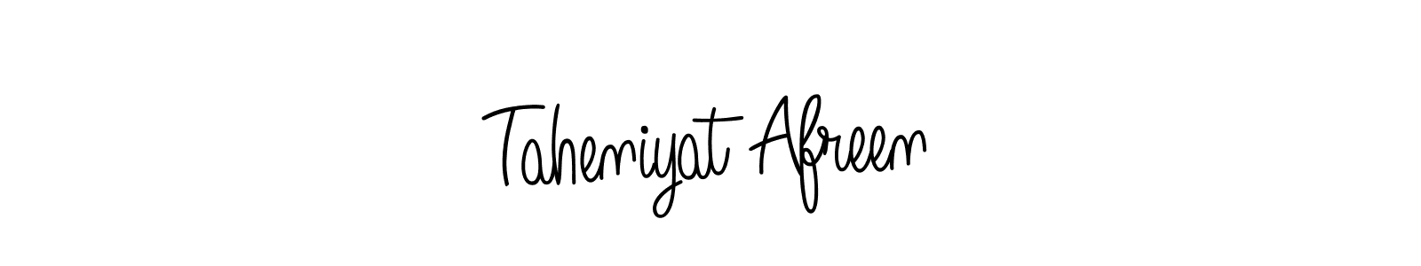 Once you've used our free online signature maker to create your best signature Angelique-Rose-font-FFP style, it's time to enjoy all of the benefits that Taheniyat Afreen name signing documents. Taheniyat Afreen signature style 5 images and pictures png
