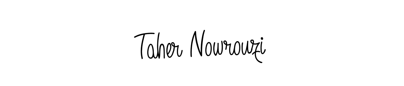 You can use this online signature creator to create a handwritten signature for the name Taher Nowrouzi. This is the best online autograph maker. Taher Nowrouzi signature style 5 images and pictures png