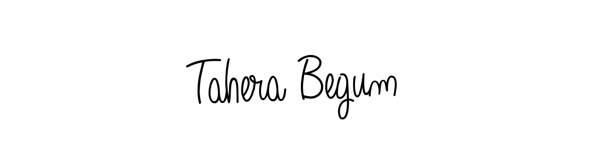 Make a beautiful signature design for name Tahera Begum. With this signature (Angelique-Rose-font-FFP) style, you can create a handwritten signature for free. Tahera Begum signature style 5 images and pictures png