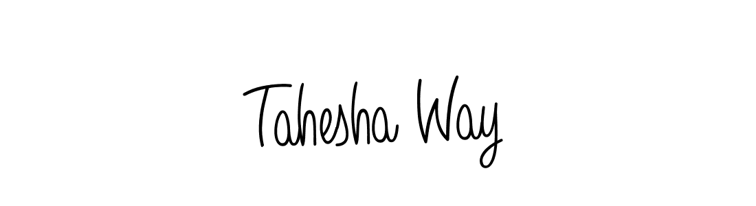 Use a signature maker to create a handwritten signature online. With this signature software, you can design (Angelique-Rose-font-FFP) your own signature for name Tahesha Way. Tahesha Way signature style 5 images and pictures png