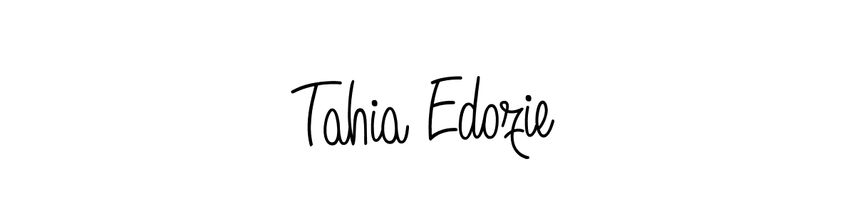 You can use this online signature creator to create a handwritten signature for the name Tahia Edozie. This is the best online autograph maker. Tahia Edozie signature style 5 images and pictures png