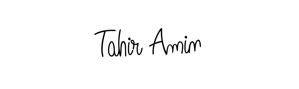 Use a signature maker to create a handwritten signature online. With this signature software, you can design (Angelique-Rose-font-FFP) your own signature for name Tahir Amin. Tahir Amin signature style 5 images and pictures png