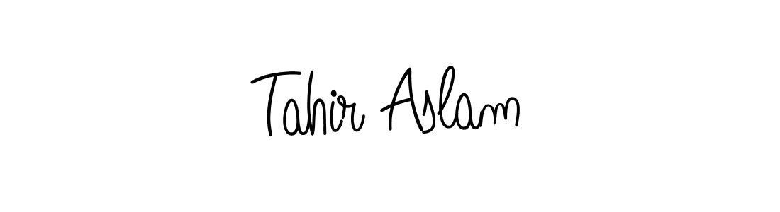 How to make Tahir Aslam name signature. Use Angelique-Rose-font-FFP style for creating short signs online. This is the latest handwritten sign. Tahir Aslam signature style 5 images and pictures png