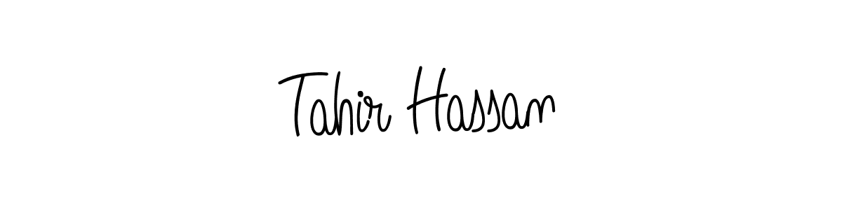 How to make Tahir Hassan name signature. Use Angelique-Rose-font-FFP style for creating short signs online. This is the latest handwritten sign. Tahir Hassan signature style 5 images and pictures png