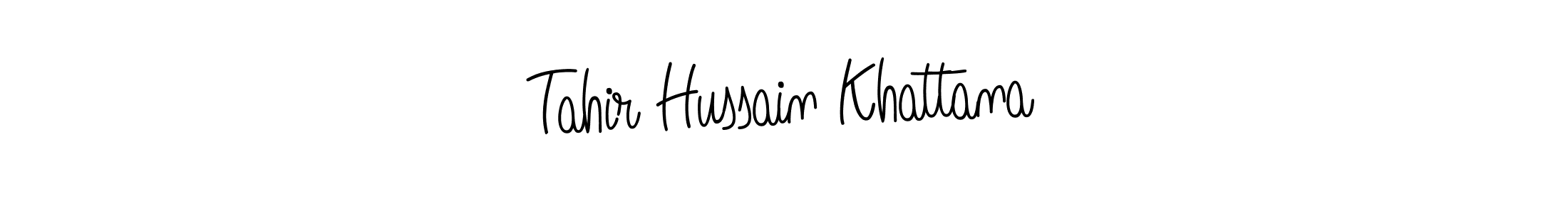 How to make Tahir Hussain Khattana name signature. Use Angelique-Rose-font-FFP style for creating short signs online. This is the latest handwritten sign. Tahir Hussain Khattana signature style 5 images and pictures png