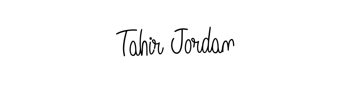 Use a signature maker to create a handwritten signature online. With this signature software, you can design (Angelique-Rose-font-FFP) your own signature for name Tahir Jordan. Tahir Jordan signature style 5 images and pictures png
