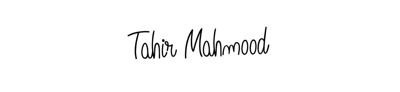 You should practise on your own different ways (Angelique-Rose-font-FFP) to write your name (Tahir Mahmood) in signature. don't let someone else do it for you. Tahir Mahmood signature style 5 images and pictures png