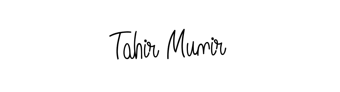 Use a signature maker to create a handwritten signature online. With this signature software, you can design (Angelique-Rose-font-FFP) your own signature for name Tahir Munir. Tahir Munir signature style 5 images and pictures png