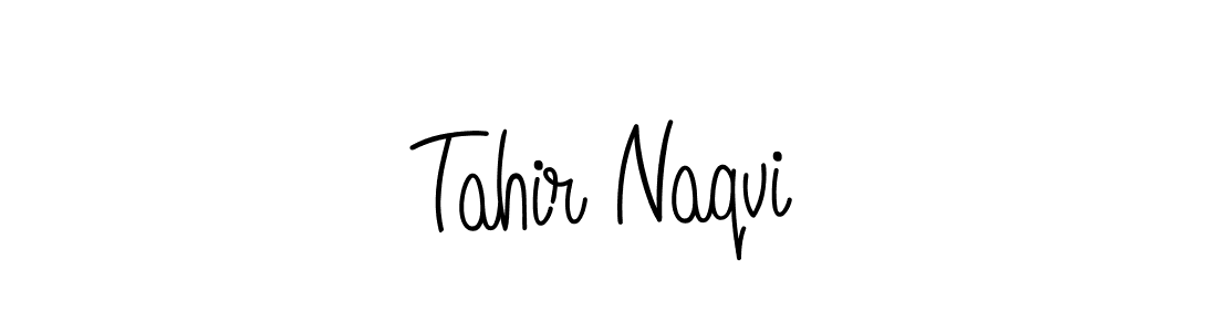 You should practise on your own different ways (Angelique-Rose-font-FFP) to write your name (Tahir Naqvi) in signature. don't let someone else do it for you. Tahir Naqvi signature style 5 images and pictures png