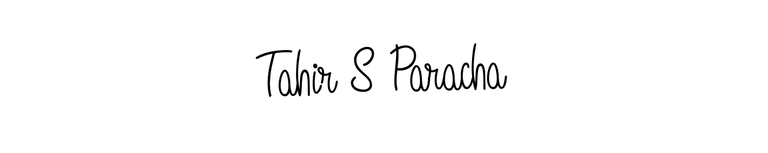 Create a beautiful signature design for name Tahir S Paracha. With this signature (Angelique-Rose-font-FFP) fonts, you can make a handwritten signature for free. Tahir S Paracha signature style 5 images and pictures png