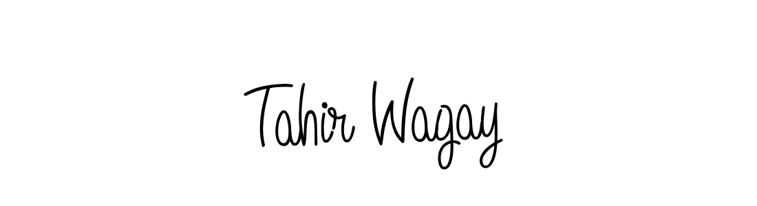 Tahir Wagay stylish signature style. Best Handwritten Sign (Angelique-Rose-font-FFP) for my name. Handwritten Signature Collection Ideas for my name Tahir Wagay. Tahir Wagay signature style 5 images and pictures png