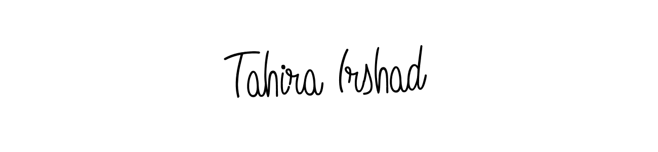 Make a beautiful signature design for name Tahira Irshad. With this signature (Angelique-Rose-font-FFP) style, you can create a handwritten signature for free. Tahira Irshad signature style 5 images and pictures png