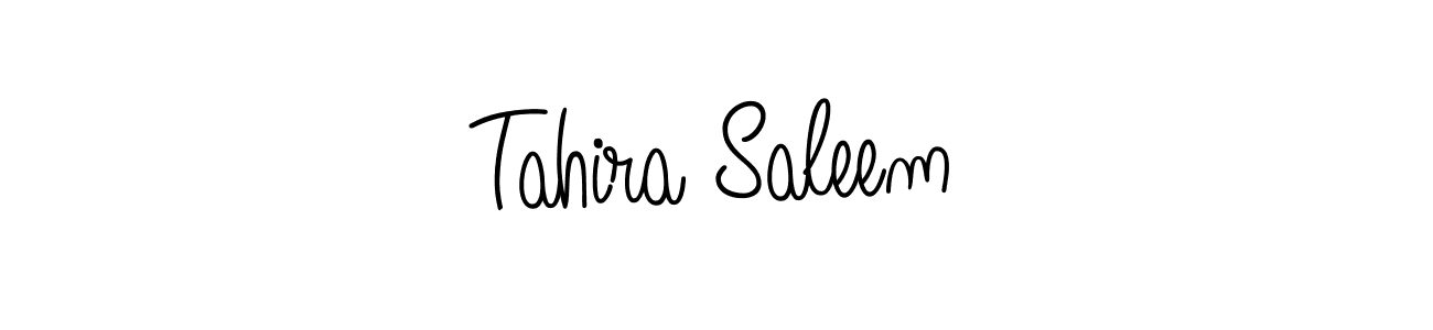 The best way (Angelique-Rose-font-FFP) to make a short signature is to pick only two or three words in your name. The name Tahira Saleem include a total of six letters. For converting this name. Tahira Saleem signature style 5 images and pictures png