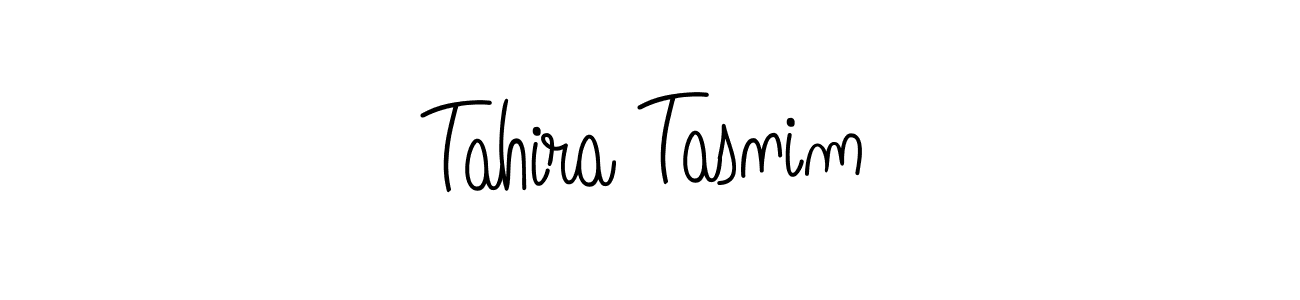 Also we have Tahira Tasnim name is the best signature style. Create professional handwritten signature collection using Angelique-Rose-font-FFP autograph style. Tahira Tasnim signature style 5 images and pictures png