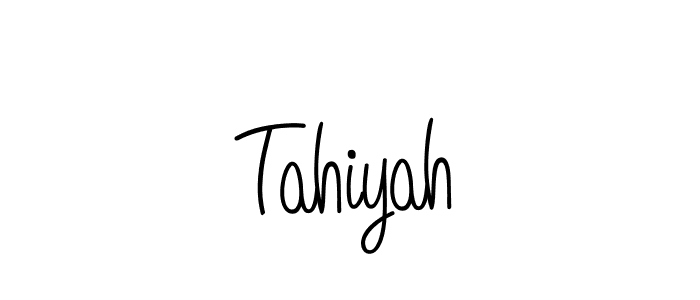 Design your own signature with our free online signature maker. With this signature software, you can create a handwritten (Angelique-Rose-font-FFP) signature for name Tahiyah. Tahiyah signature style 5 images and pictures png