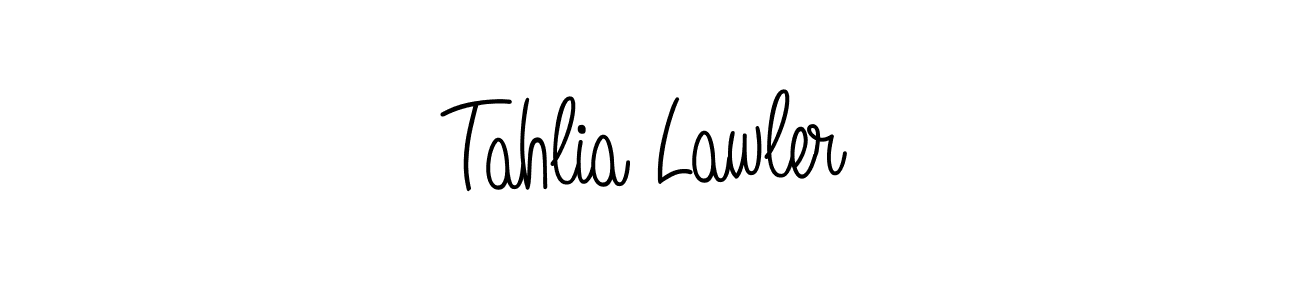 Design your own signature with our free online signature maker. With this signature software, you can create a handwritten (Angelique-Rose-font-FFP) signature for name Tahlia Lawler. Tahlia Lawler signature style 5 images and pictures png