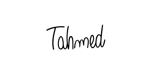 Use a signature maker to create a handwritten signature online. With this signature software, you can design (Angelique-Rose-font-FFP) your own signature for name Tahmed. Tahmed signature style 5 images and pictures png