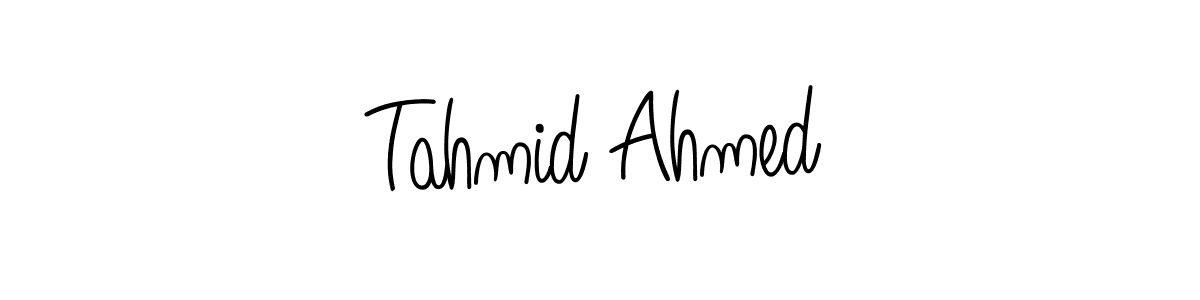 How to make Tahmid Ahmed name signature. Use Angelique-Rose-font-FFP style for creating short signs online. This is the latest handwritten sign. Tahmid Ahmed signature style 5 images and pictures png