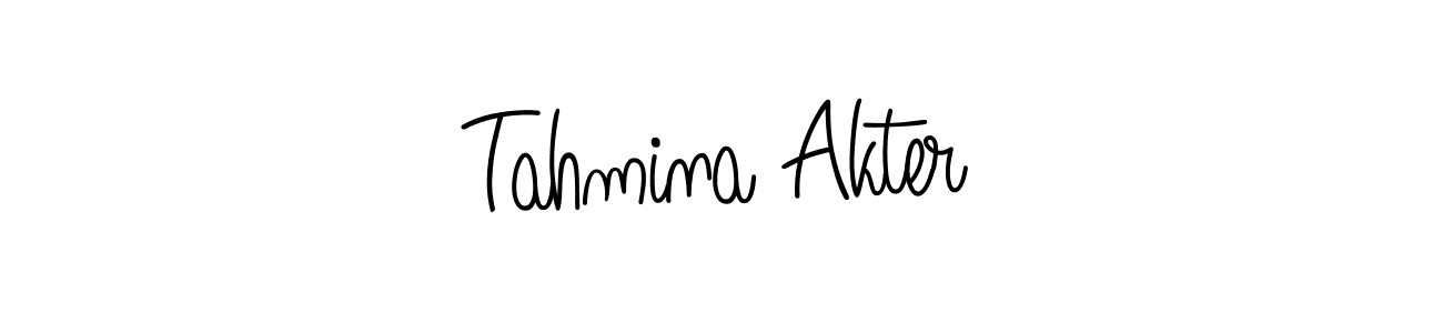 Create a beautiful signature design for name Tahmina Akter. With this signature (Angelique-Rose-font-FFP) fonts, you can make a handwritten signature for free. Tahmina Akter signature style 5 images and pictures png