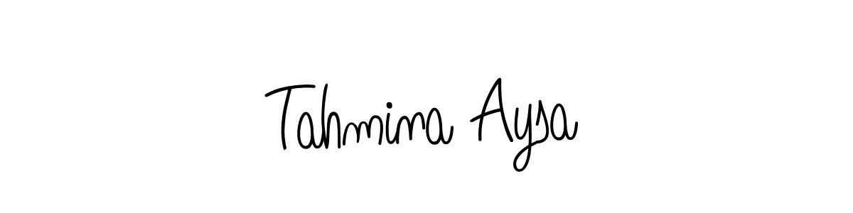 Angelique-Rose-font-FFP is a professional signature style that is perfect for those who want to add a touch of class to their signature. It is also a great choice for those who want to make their signature more unique. Get Tahmina Aysa name to fancy signature for free. Tahmina Aysa signature style 5 images and pictures png