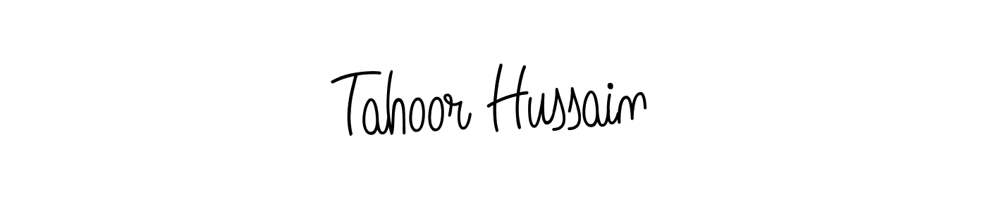 Use a signature maker to create a handwritten signature online. With this signature software, you can design (Angelique-Rose-font-FFP) your own signature for name Tahoor Hussain. Tahoor Hussain signature style 5 images and pictures png