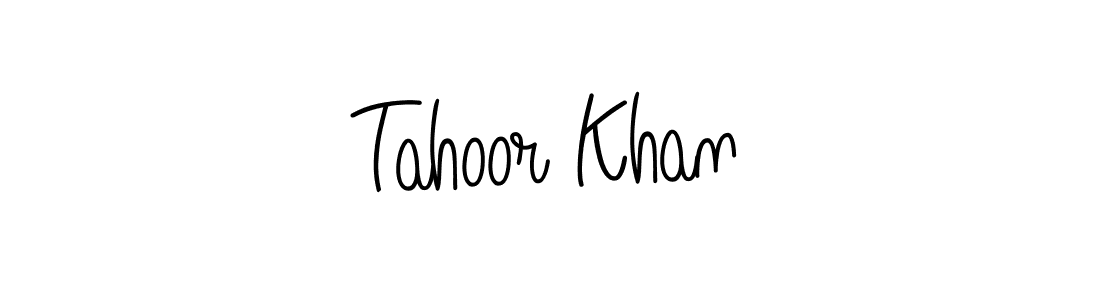 How to make Tahoor Khan name signature. Use Angelique-Rose-font-FFP style for creating short signs online. This is the latest handwritten sign. Tahoor Khan signature style 5 images and pictures png