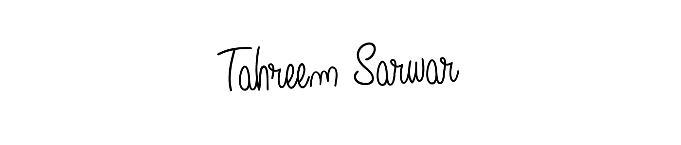 How to make Tahreem Sarwar name signature. Use Angelique-Rose-font-FFP style for creating short signs online. This is the latest handwritten sign. Tahreem Sarwar signature style 5 images and pictures png