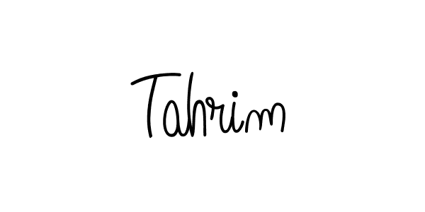 Design your own signature with our free online signature maker. With this signature software, you can create a handwritten (Angelique-Rose-font-FFP) signature for name Tahrim. Tahrim signature style 5 images and pictures png