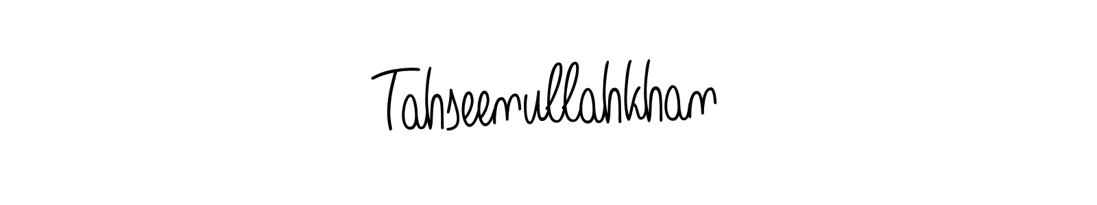 Use a signature maker to create a handwritten signature online. With this signature software, you can design (Angelique-Rose-font-FFP) your own signature for name Tahseenullahkhan. Tahseenullahkhan signature style 5 images and pictures png