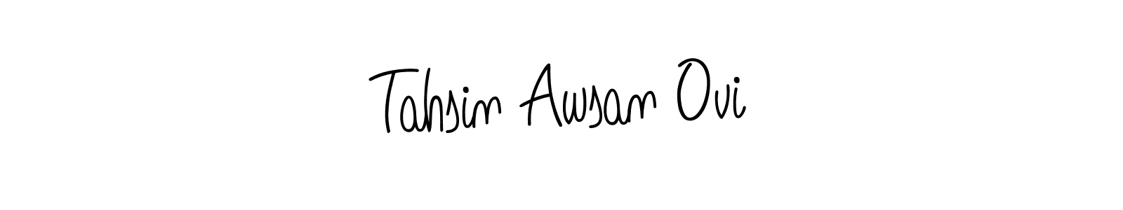The best way (Angelique-Rose-font-FFP) to make a short signature is to pick only two or three words in your name. The name Tahsin Awsan Ovi include a total of six letters. For converting this name. Tahsin Awsan Ovi signature style 5 images and pictures png