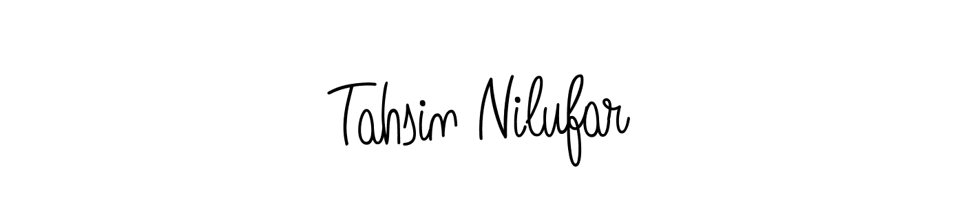 How to make Tahsin Nilufar signature? Angelique-Rose-font-FFP is a professional autograph style. Create handwritten signature for Tahsin Nilufar name. Tahsin Nilufar signature style 5 images and pictures png