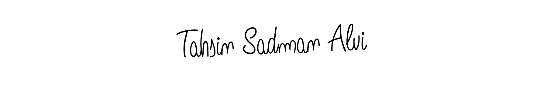 How to make Tahsin Sadman Alvi name signature. Use Angelique-Rose-font-FFP style for creating short signs online. This is the latest handwritten sign. Tahsin Sadman Alvi signature style 5 images and pictures png