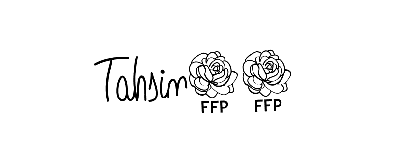 if you are searching for the best signature style for your name Tahsin12. so please give up your signature search. here we have designed multiple signature styles  using Angelique-Rose-font-FFP. Tahsin12 signature style 5 images and pictures png