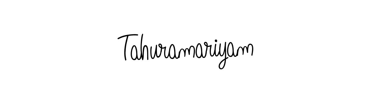 It looks lik you need a new signature style for name Tahuramariyam. Design unique handwritten (Angelique-Rose-font-FFP) signature with our free signature maker in just a few clicks. Tahuramariyam signature style 5 images and pictures png