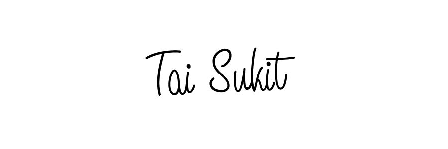 You should practise on your own different ways (Angelique-Rose-font-FFP) to write your name (Tai Sukit) in signature. don't let someone else do it for you. Tai Sukit signature style 5 images and pictures png