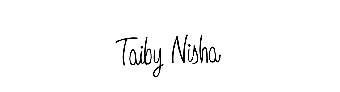 Design your own signature with our free online signature maker. With this signature software, you can create a handwritten (Angelique-Rose-font-FFP) signature for name Taiby Nisha. Taiby Nisha signature style 5 images and pictures png