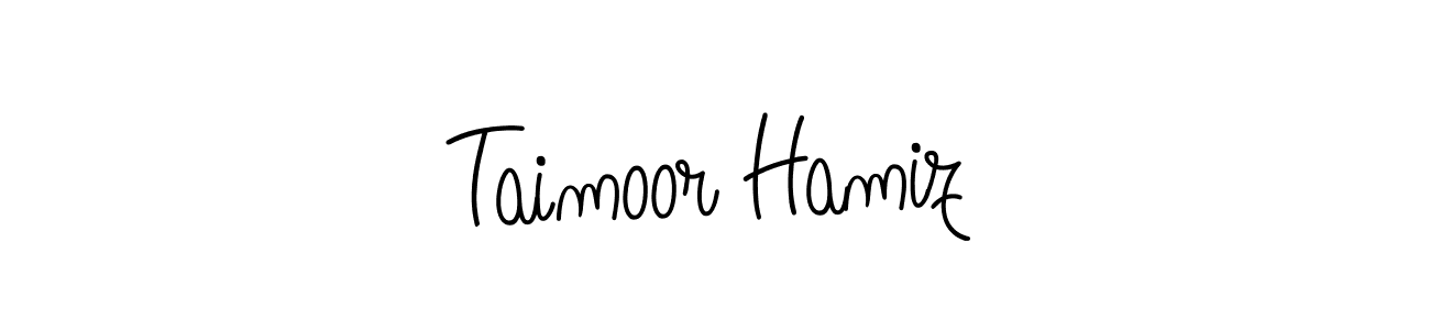 How to make Taimoor Hamiz signature? Angelique-Rose-font-FFP is a professional autograph style. Create handwritten signature for Taimoor Hamiz name. Taimoor Hamiz signature style 5 images and pictures png