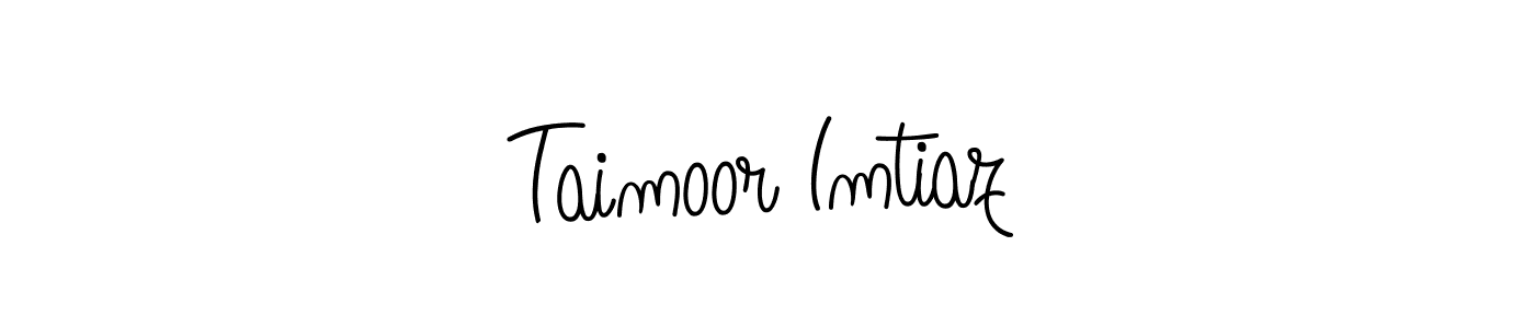 You should practise on your own different ways (Angelique-Rose-font-FFP) to write your name (Taimoor Imtiaz) in signature. don't let someone else do it for you. Taimoor Imtiaz signature style 5 images and pictures png