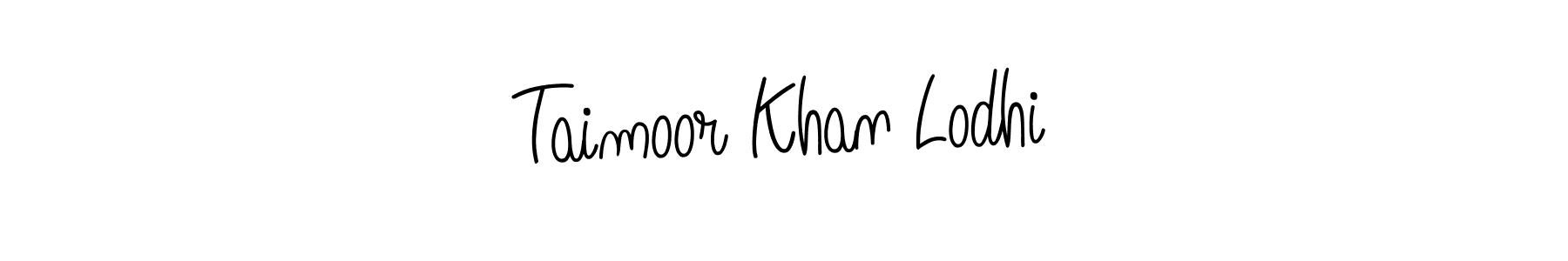 The best way (Angelique-Rose-font-FFP) to make a short signature is to pick only two or three words in your name. The name Taimoor Khan Lodhi include a total of six letters. For converting this name. Taimoor Khan Lodhi signature style 5 images and pictures png